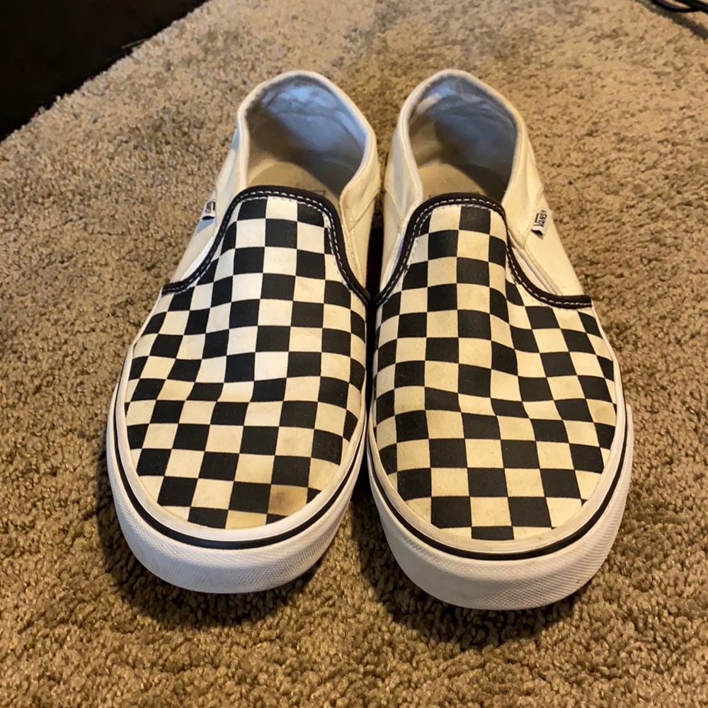 Checkered Vans In good condition